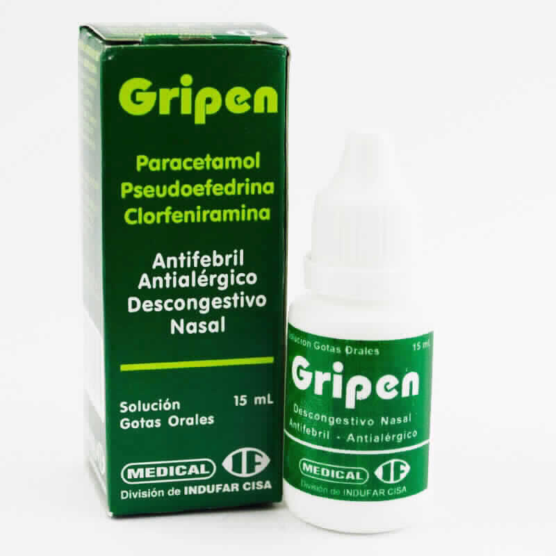 Gripen Paracetamol - Solucion gotas orales 15 mL