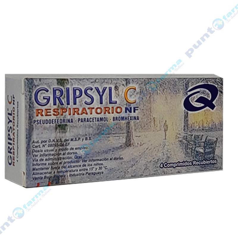 Gripsyl C Respiratorio NF - Caja de 4 comprimidos recubiertos