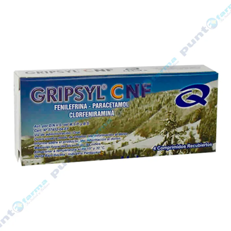 Gripsyl® con sobre de 4 comprimidos