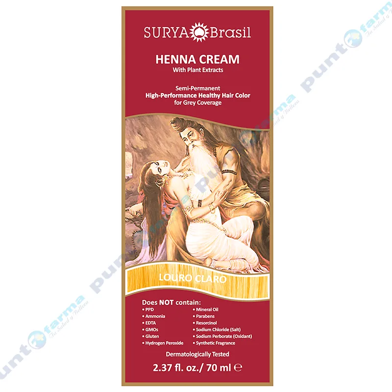 Henna Crema Rubio Claro Surya - 70mL