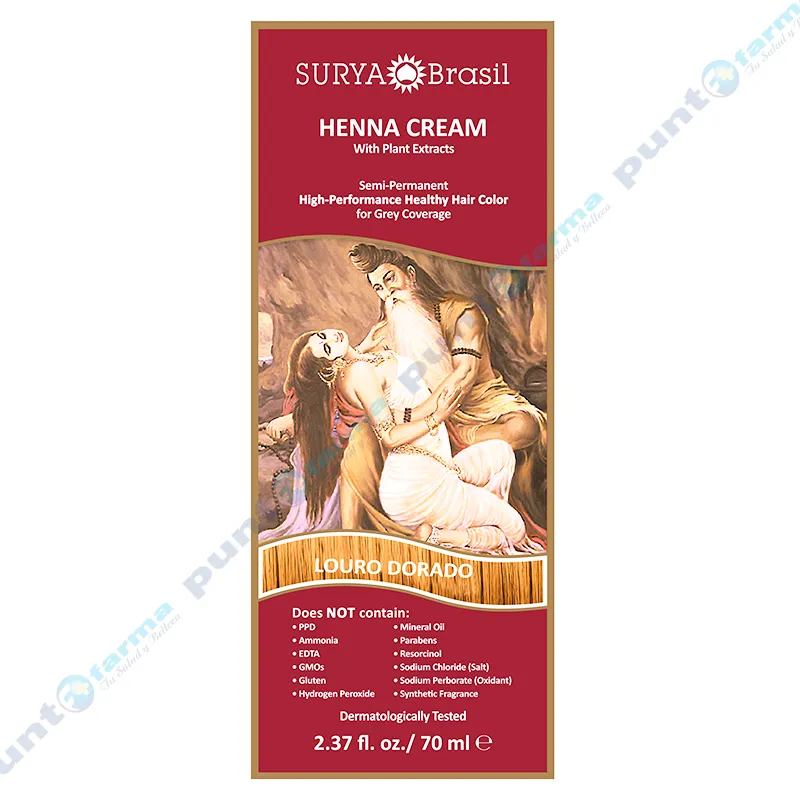 Henna Crema Rubio Dorado Surya - 70 mL