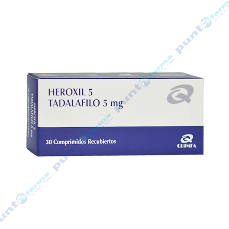 Heroxil Tadalafilo 5 mg - Caja de 30 comprimidos recubiertos