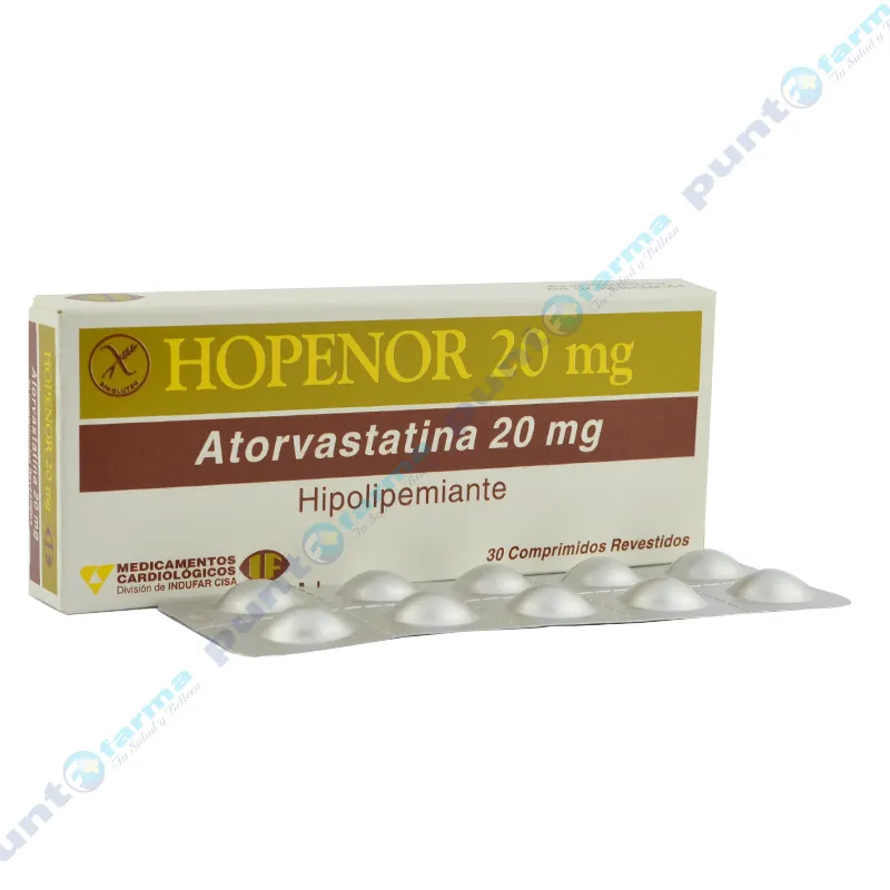 Hopenor 20 mg - Caja de 30 comprimidos revestidos