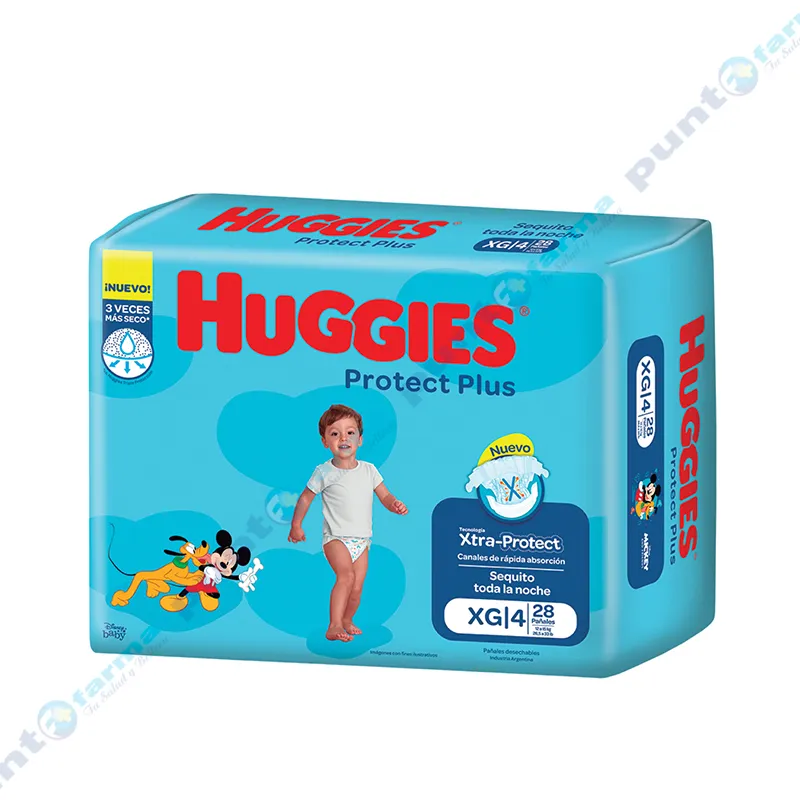 Huggies Protect Plus XG Jumbo - Cont. 28 Unidades