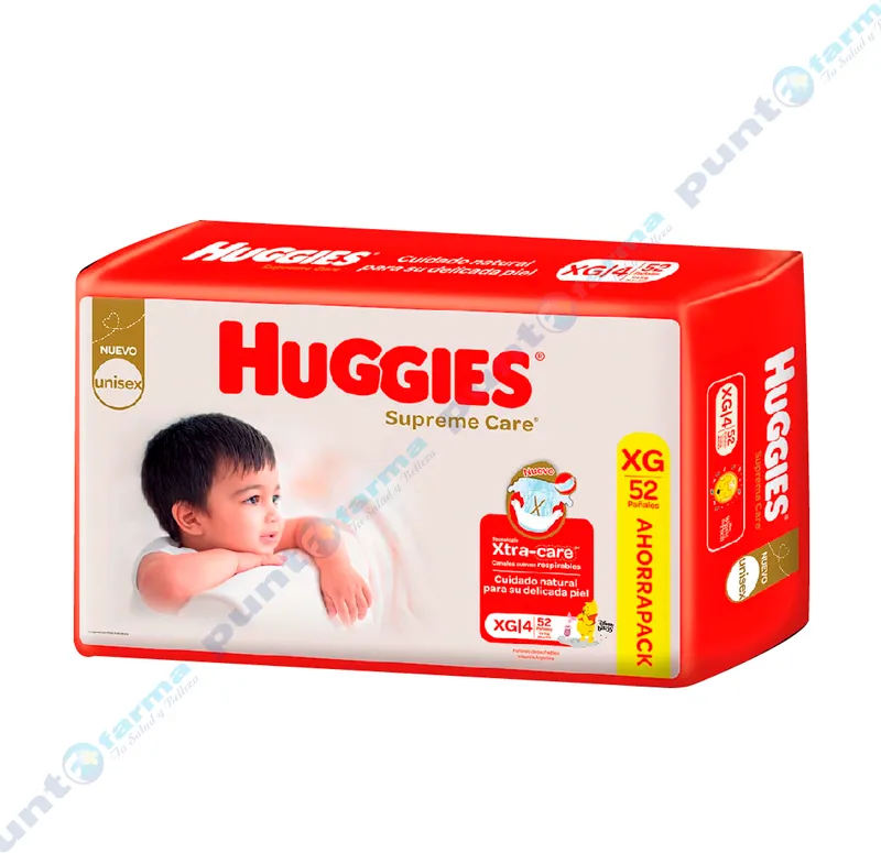 Huggies Supreme Care XG - Cont. 52 Unidades