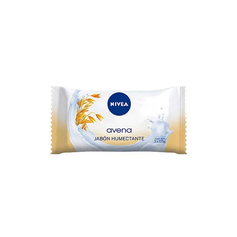 Jabón Humectante Avena Nivea - Cont. 3 unidades 125 gr