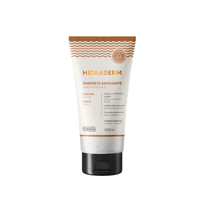 Jabón Líquido Exfoliante Coco Hidraderm - 180mL
