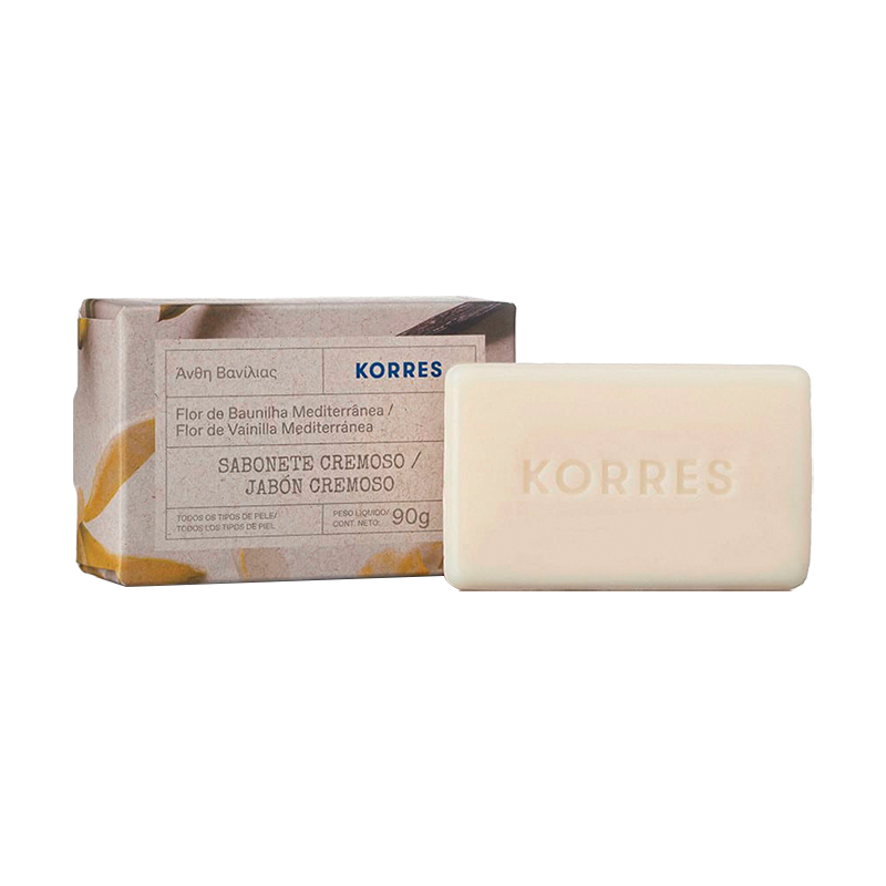 Jabón en Barra Flor de Vainilla Mediterránea Korres - 90 gr