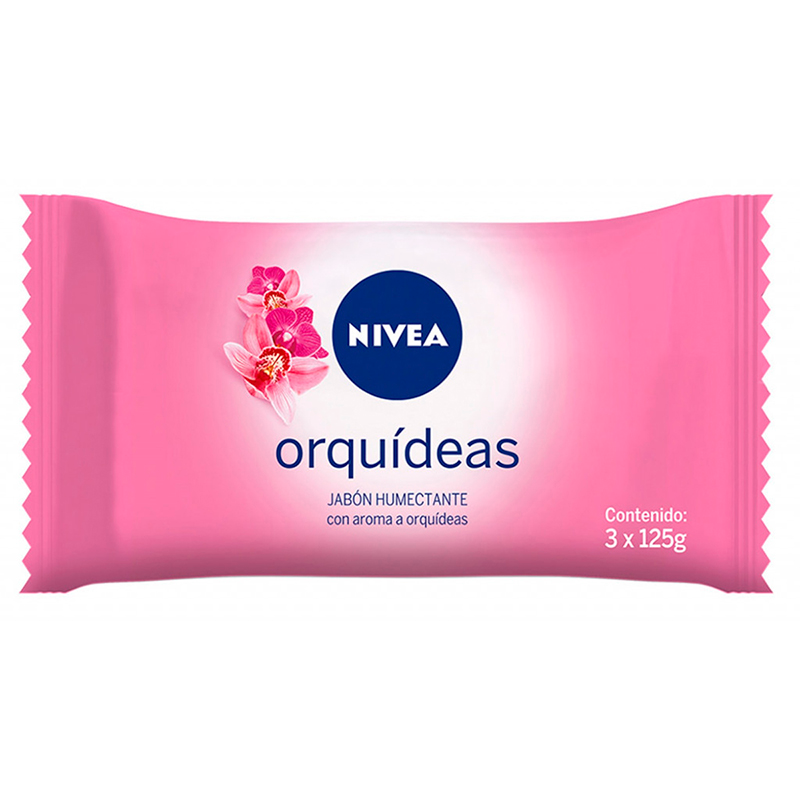 Jabón en Barra Humectante Orquideas Nivea - Cont. x 3unidades de 125gr