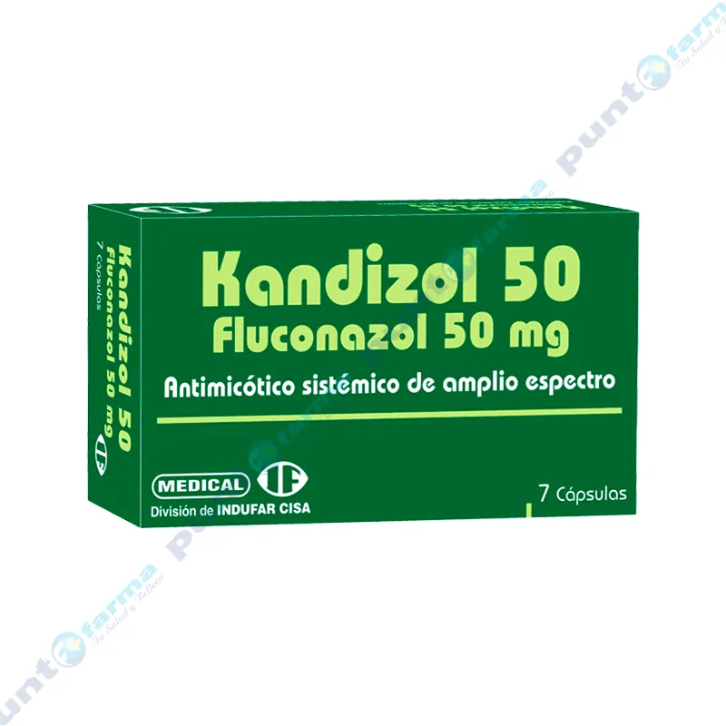 Kandizol Fluconazol 50 mg - Caja de 7 cápsulas