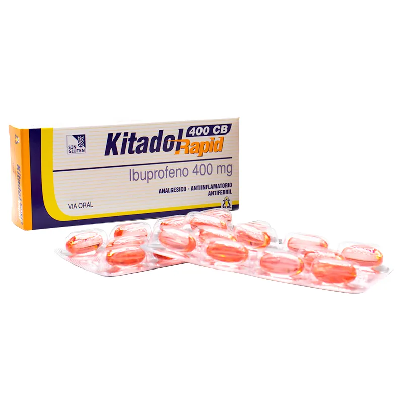 Kitadol Rapid 400 CB Ibuprofeno 400 mg - Cont. 20 cápsulas blandas