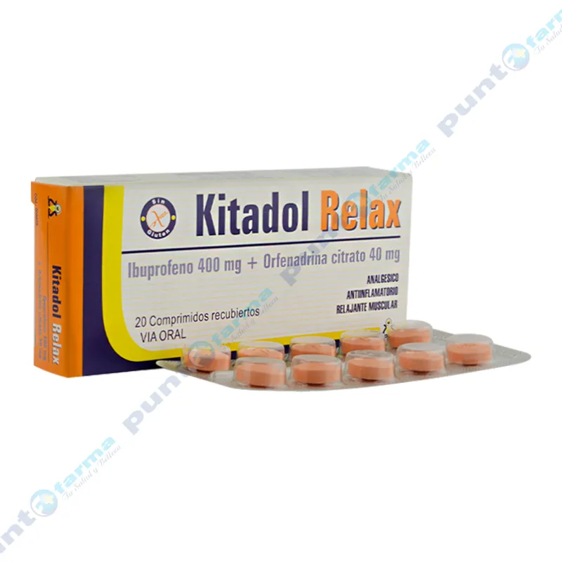 Kitadol Relax Ibuprofeno 400 mg -Cont. 20 comprimidos recubiertos