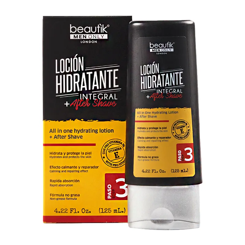 Locion Hidratante Beautik Men - Frasco de 125 ml