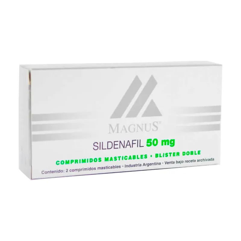 Magnus Sildenafil 50 mg - Caja de 2 comprimidos masticables
