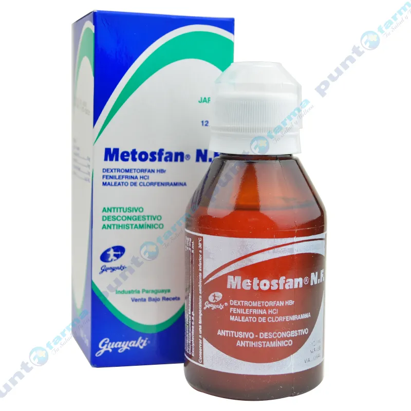 Metosfan N.F Dextrometorfan HBr Jarabe - 120mL
