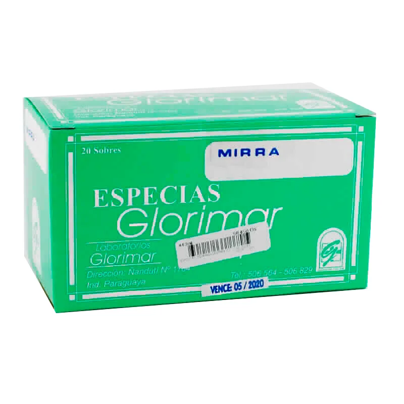 Mirra Especias Glorimar - Contenido de 20 sobres