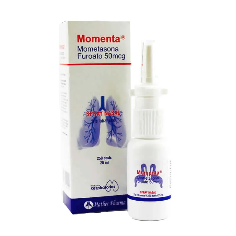 Momenta Mometasona Furoato 50 mcg - Frasco con válvula dosificada 25 mL / 250 dosis