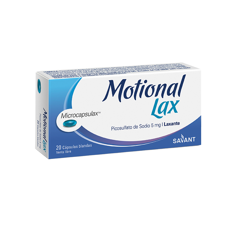 Motional Lax Picosulfato de Sodio 5mg - 20 Capsulas Blandas.