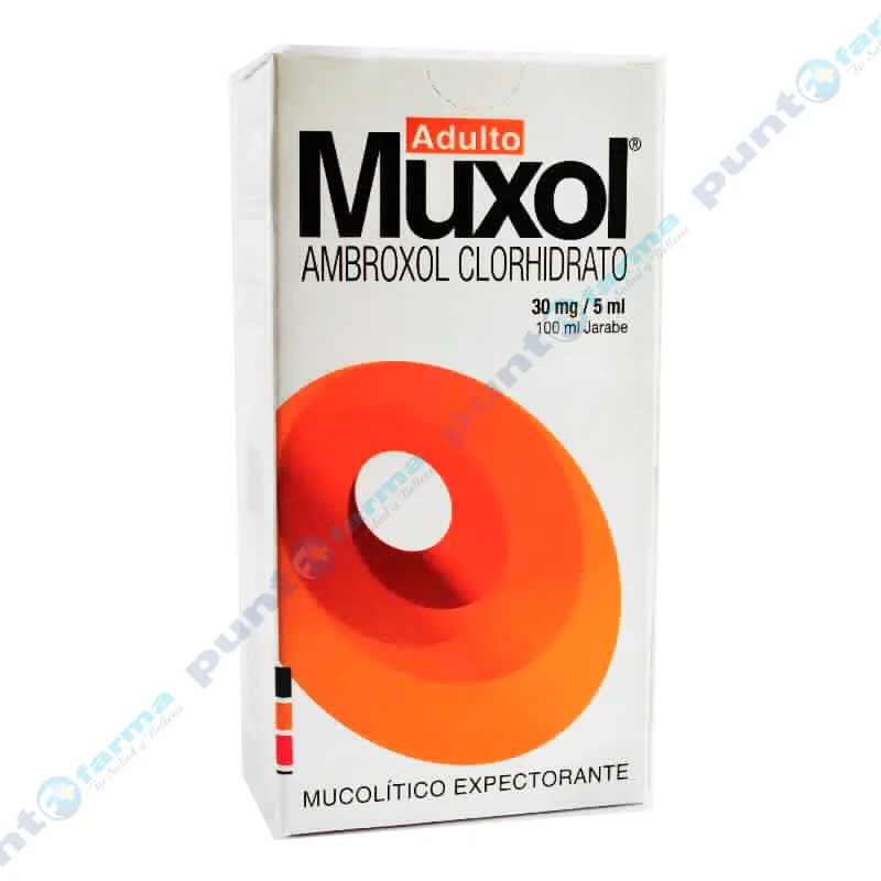 Muxol Adulto Ambroxol Clorhidrato 30 mg - Jarabe de 100mL.