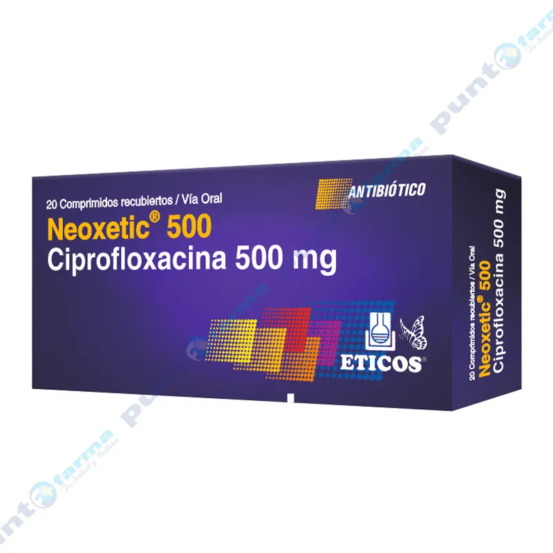 Neoxetic 500 Ciprofloxacina 50 mg - Caja de 20 comprimidos