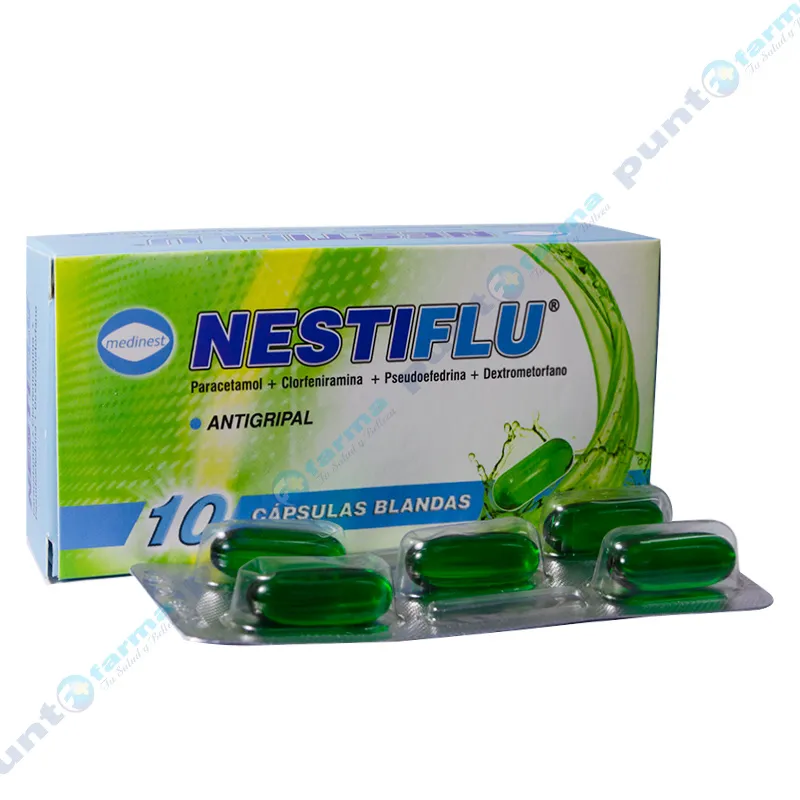 Nestiflu Paracetamol - Caja de 10 cápsulas blandas