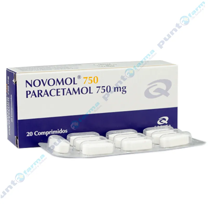 Novomol Paracetamol 750mg - Caja de 20 comprimidos