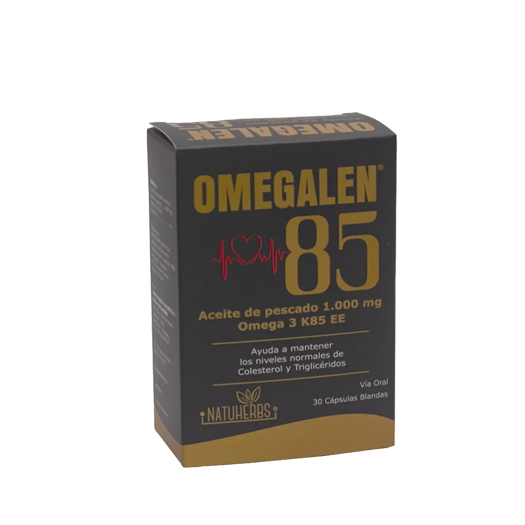 Omegalen 85 Aceite de Pescado 1000 mg Omega 3 K85 EE  - Cont. 30 Cápsulas Blandas.