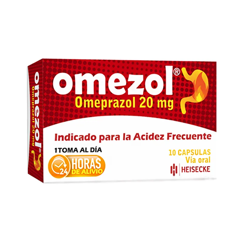 Omezol Omeprazol 20 mg - Caja de 10 cápsulas