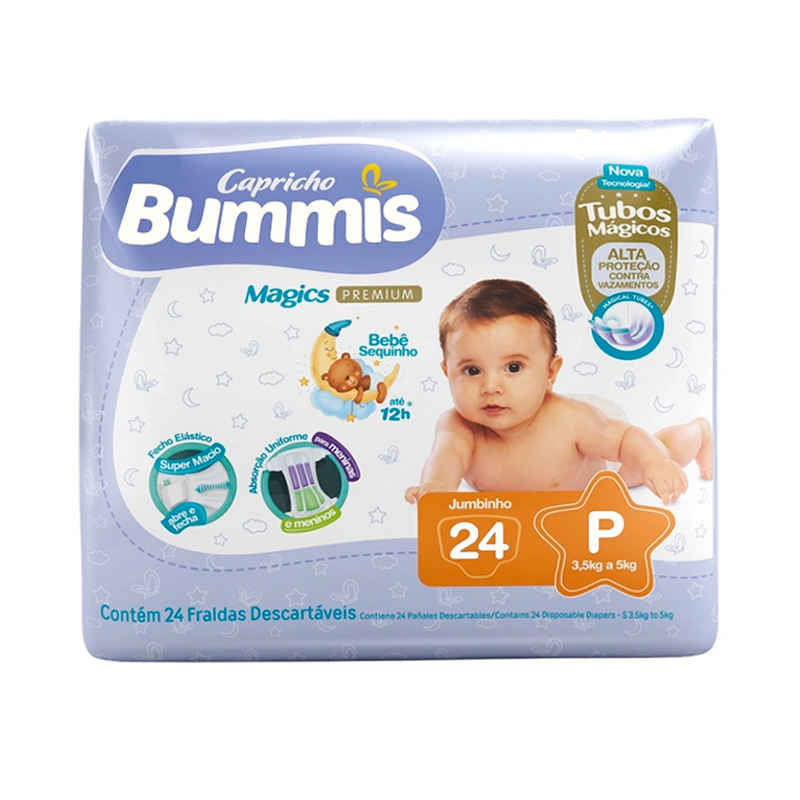 Pañales Bummis Magics Premium Jumbinho P Capricho - Cont. 24 unidades