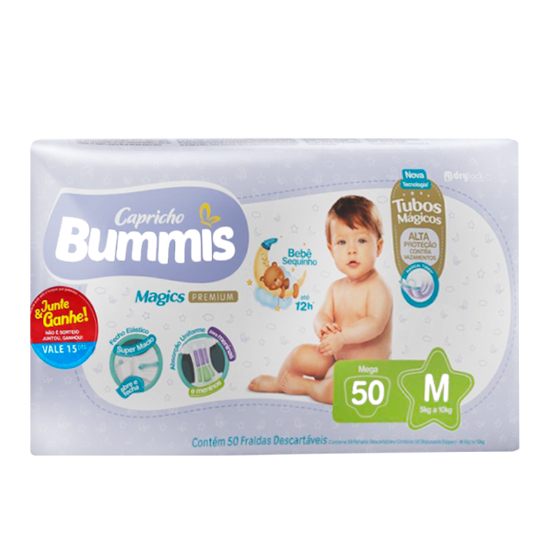 Pañales Bummis Magics Premuim M Capricho - Cont. 50 unidades