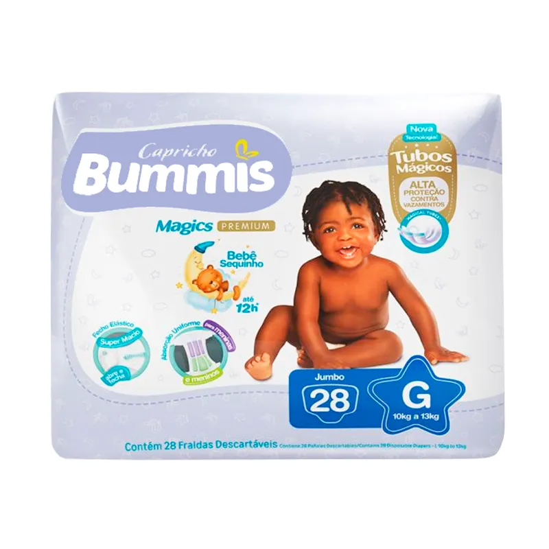 Pañales Capricho Bummis Magics Premium Jumbo G - Cont. 28 unidades