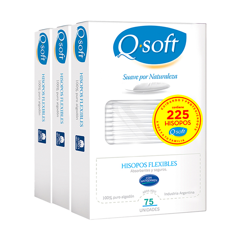 Pack Hisopos Antigermen Qsoft - Cont 75 unidades