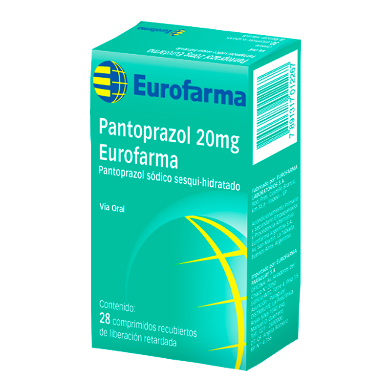 Pantoprazol 20mg Eurofarma - Caja de  28comp