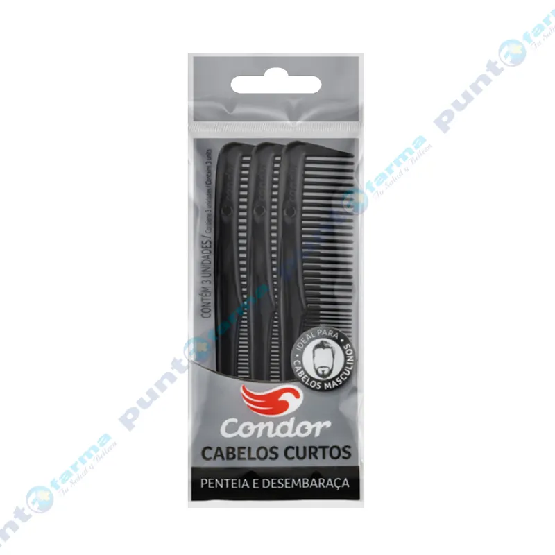 Peine para cabello Masculino - 3 unidades