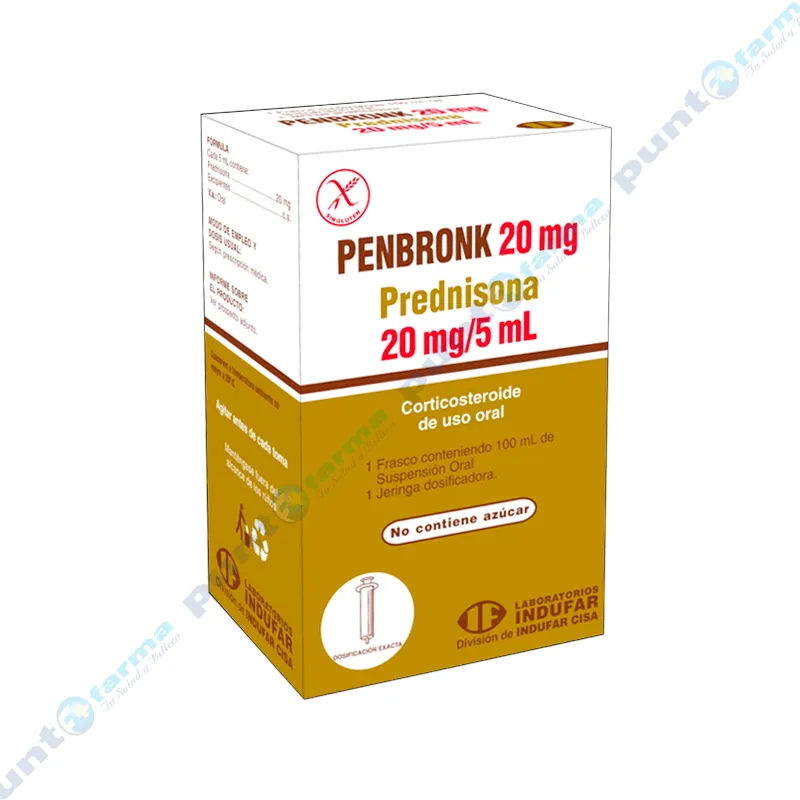 Penbronk 20 mg Prednisona 20 mg - 100 mL