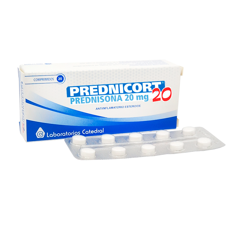 Prednicort Prednisona 20 mg - Caja de 20 comprimidos
