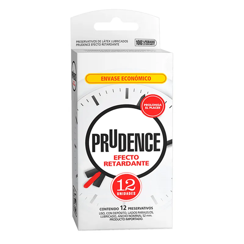 Preservativos Prudence Efecto Retardante - Cont 12 unidades