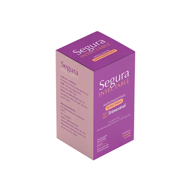 Segura Inyectable Acetato de Medroxiprogesterona 150 mg - 1 ampolla de 1 mL