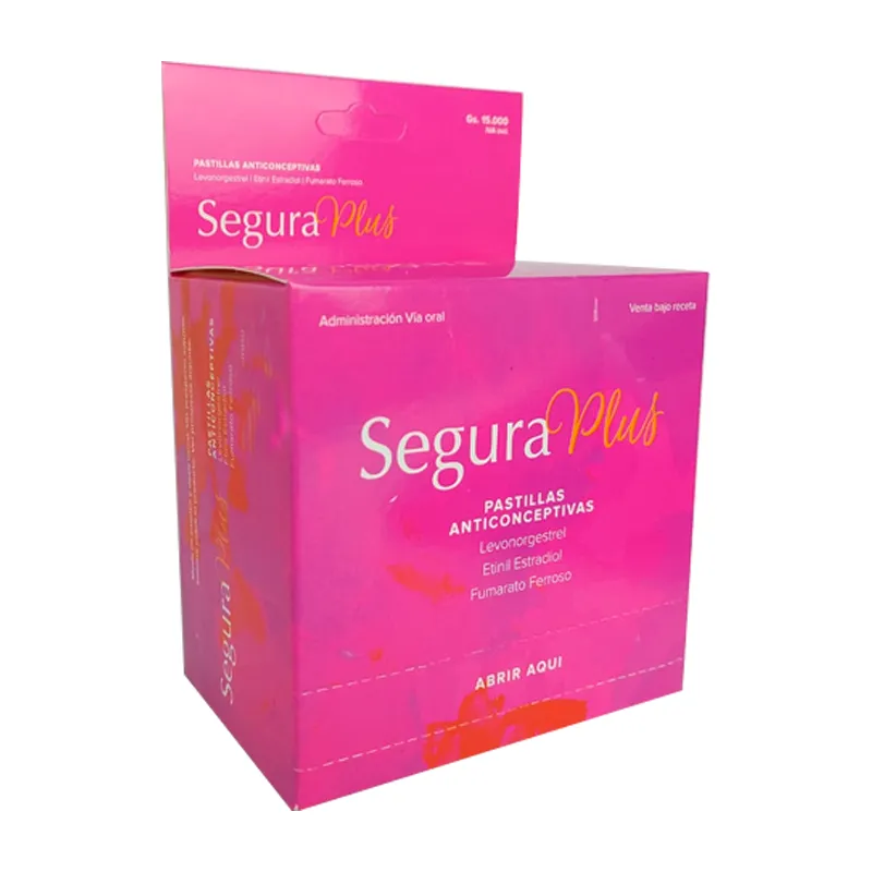 Segura Plus Levonorgestrel Etinil Estradiol Fumarato Ferroso - Caja de 10 blisters
