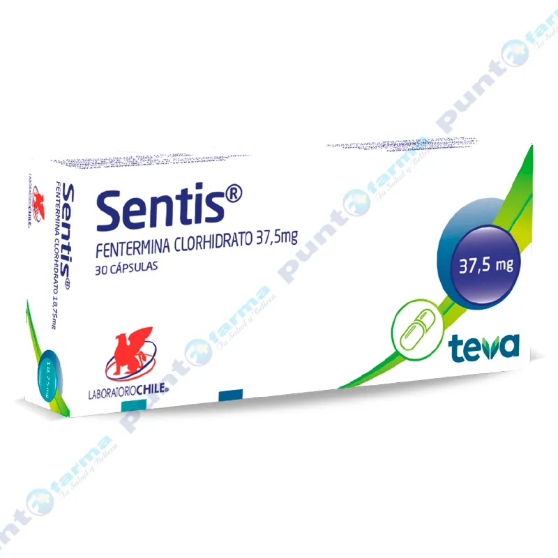 Sentis 37,5 mg - Caja de 30 cápsulas