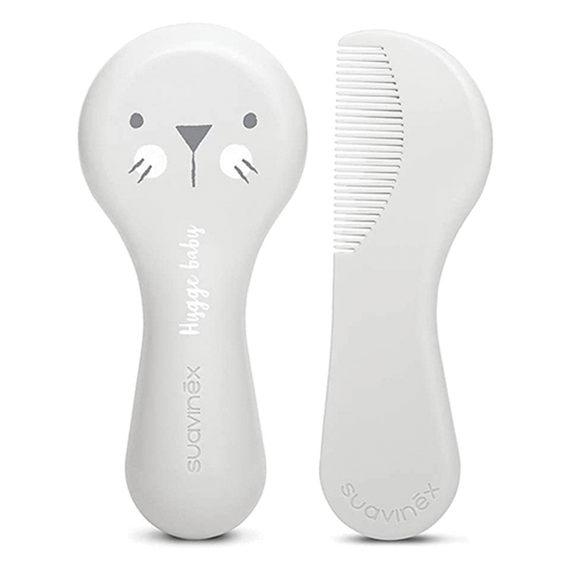 Set de Cepillo y Peine Soft Gris Suavinex - Set 2 piezas