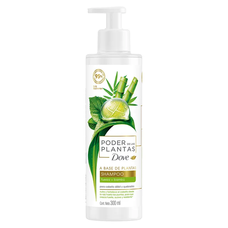 Shampoo Poder de las Plantas Fuerza más Bambú Dove - 300 mL