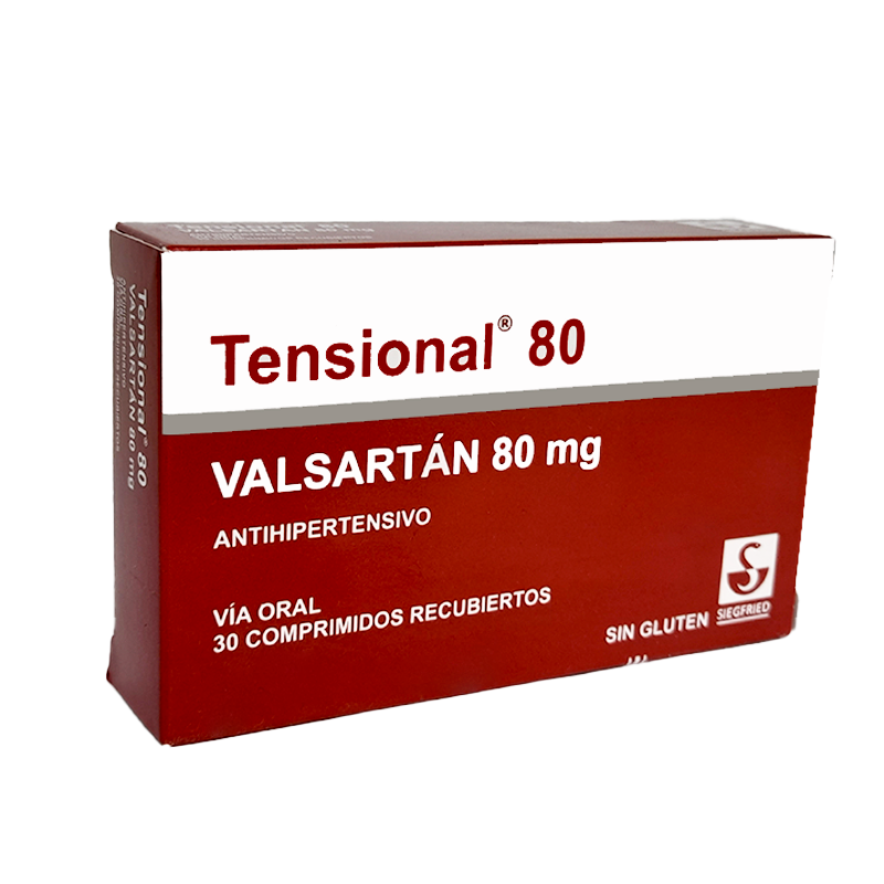 Tensional Valsartán 80 mg - Caja de 30 comprimidos recubiertos