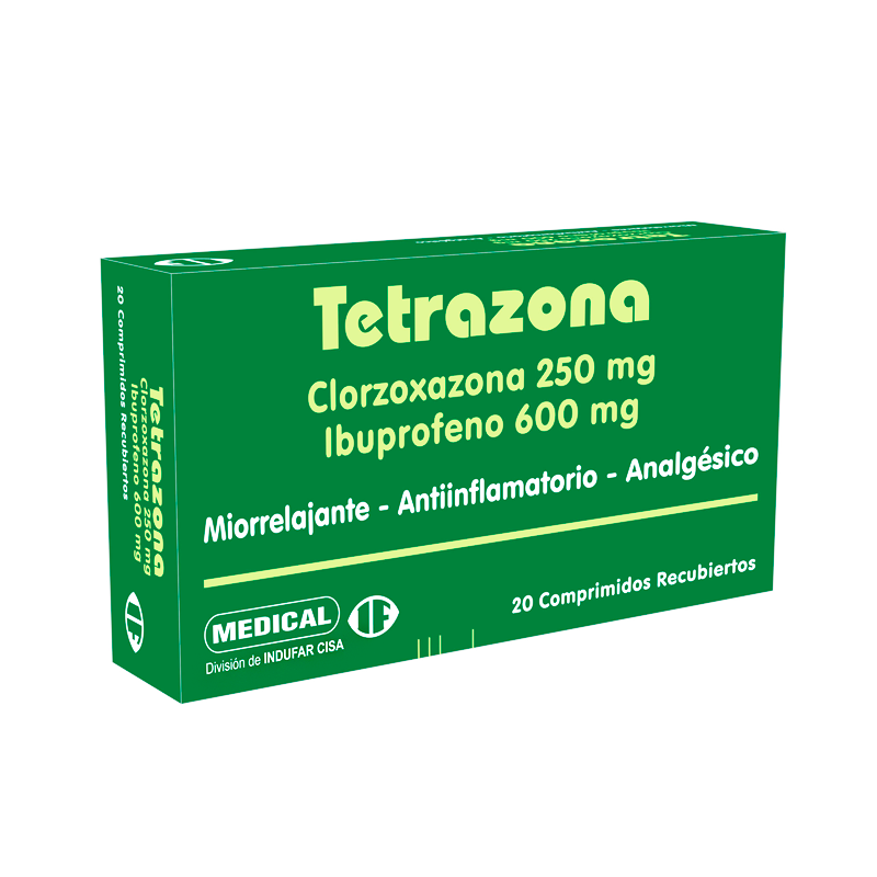 Tetrazona Indufar - Caja de 20 Comprimidos Recubiertos