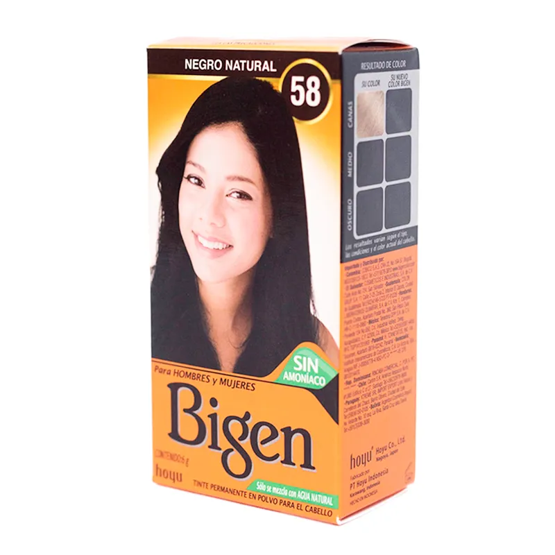Tinte Permanente Color Negro Natural Nro 58 Bigen