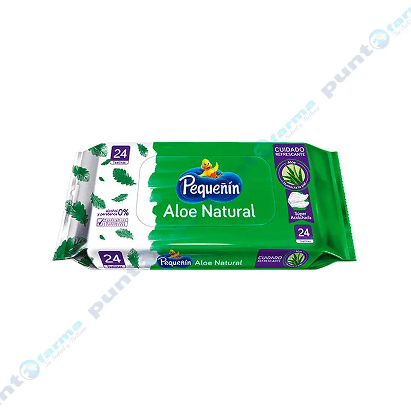 Toallitas Húmedas Aloe Pequeñin - Cont 24 unidades