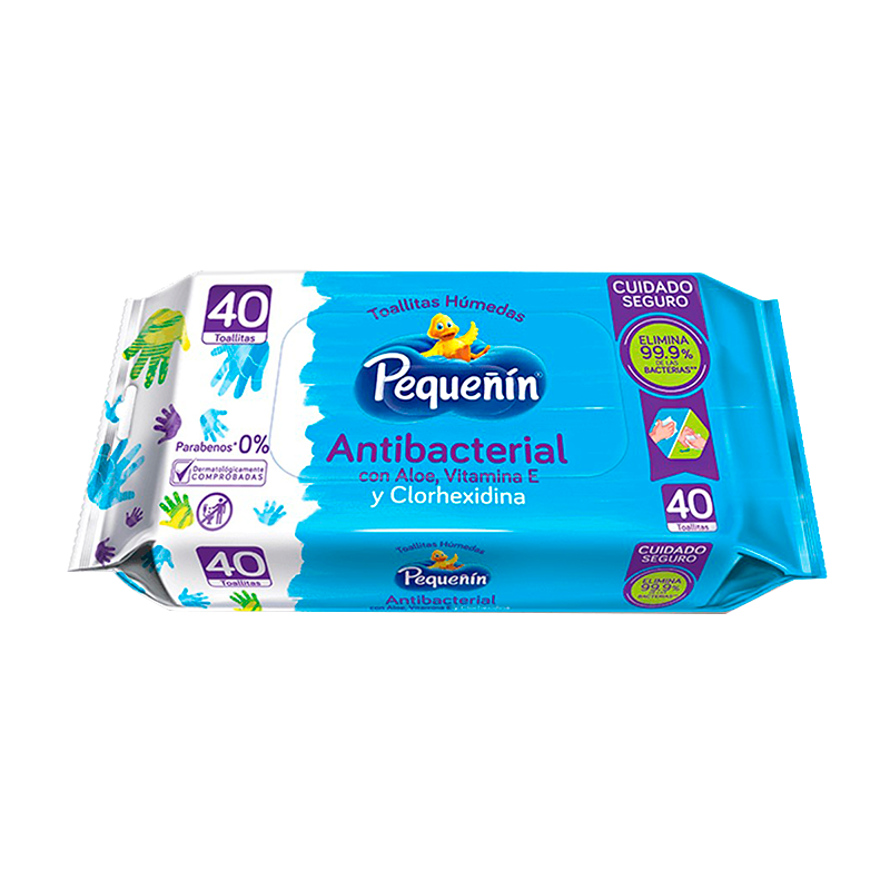 Toallitas Húmedas Antibacterial - Cont 40 unidades