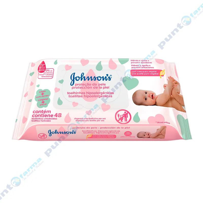 Toallitas Húmedas Extra Cuidado Johnson's - Cont 48 unidades