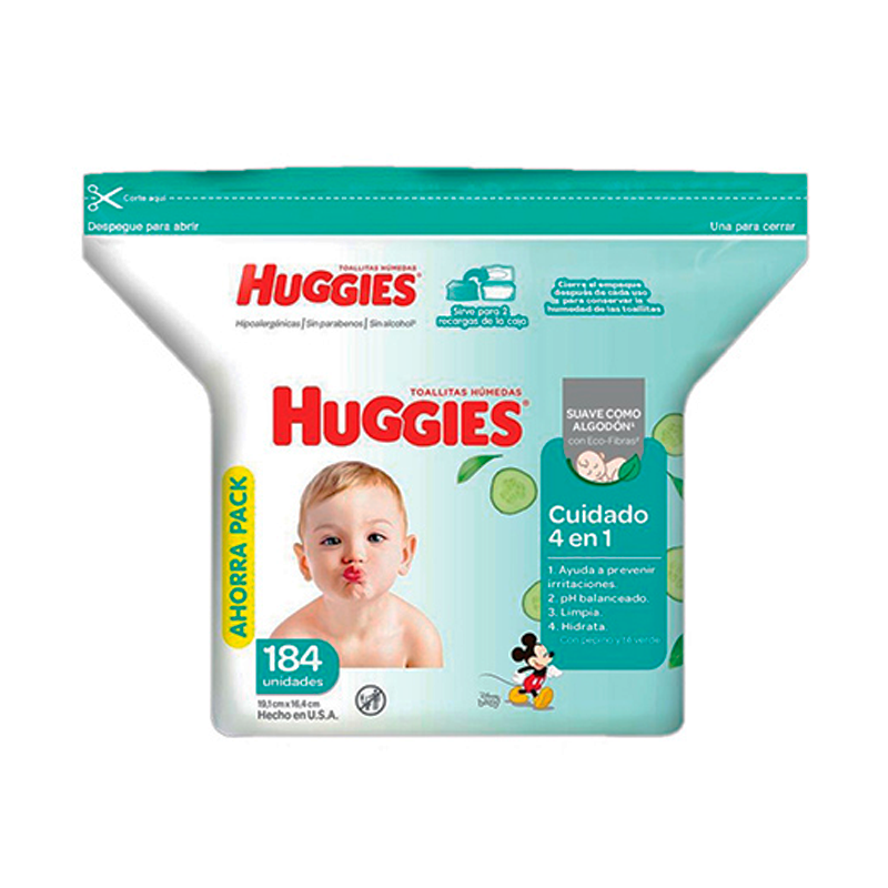 Toallitas Húmedas Limpieza Total Huggies - Cont 184 unidades