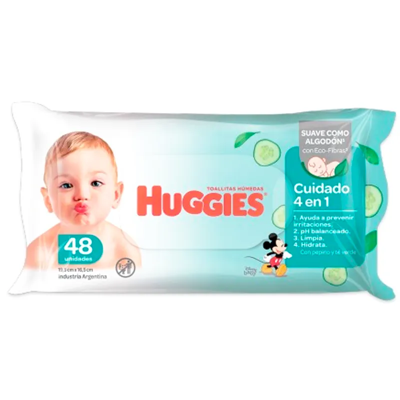 Toallitas Húmedas Limpieza Total One y Done Huggies - Cont 48 unidades